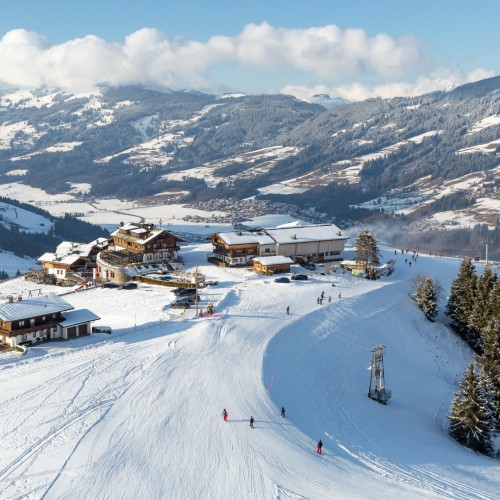 Kirchberg piste vanaf boven